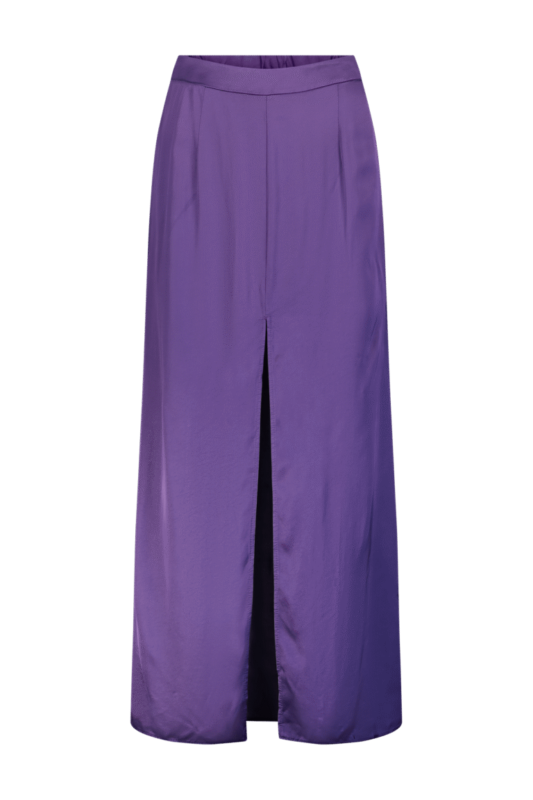 SLIT SATIN SKIRT