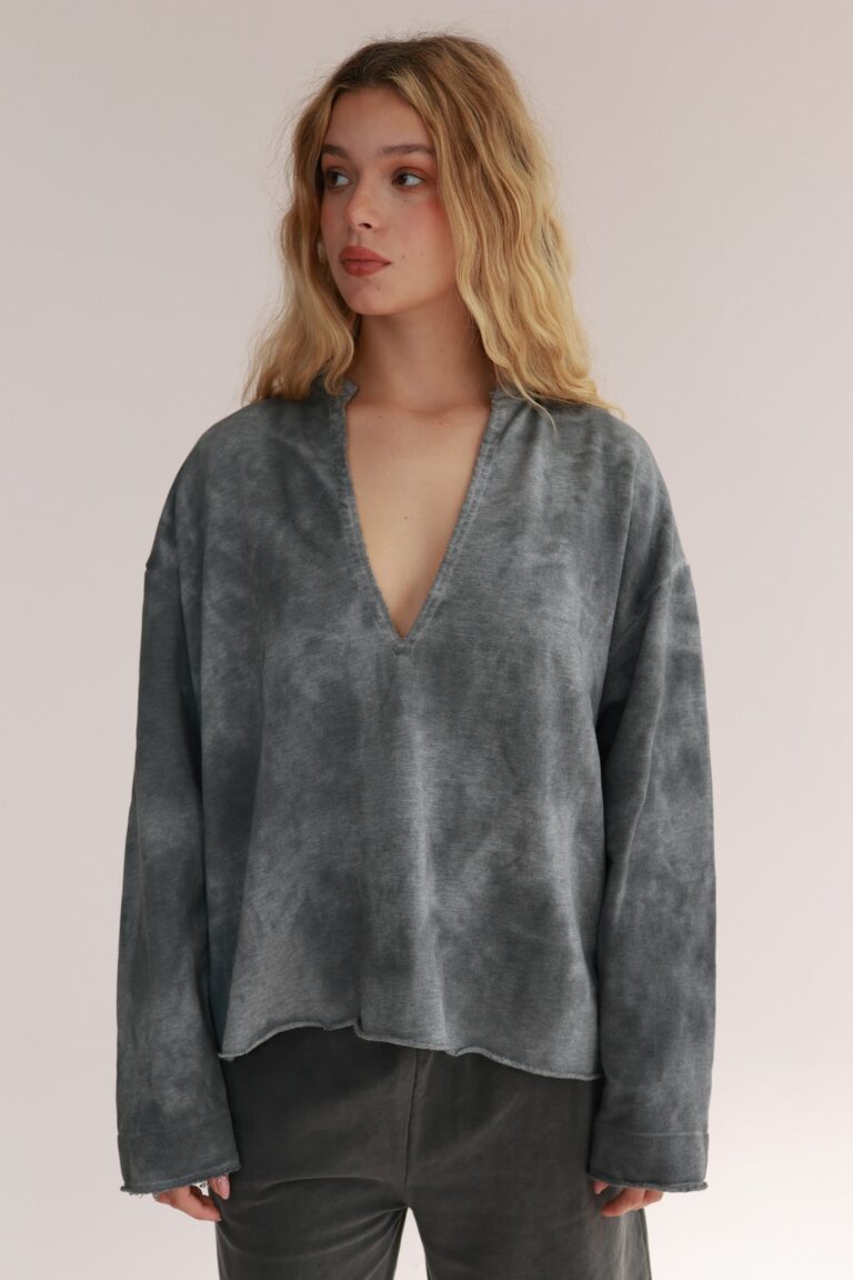 V LONG SLEEVES TIE DIE