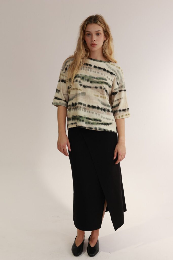 TIE&DIE ROUND NECK SWEATE