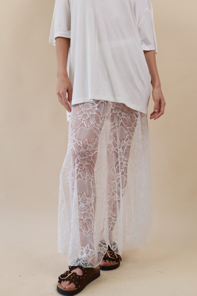 LACE SKIRT TRANSPARENT