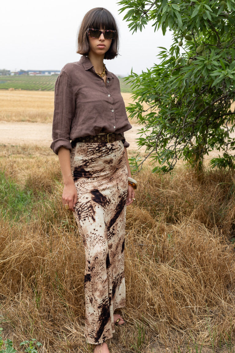 PRINT KAY JERSEY SKIRT