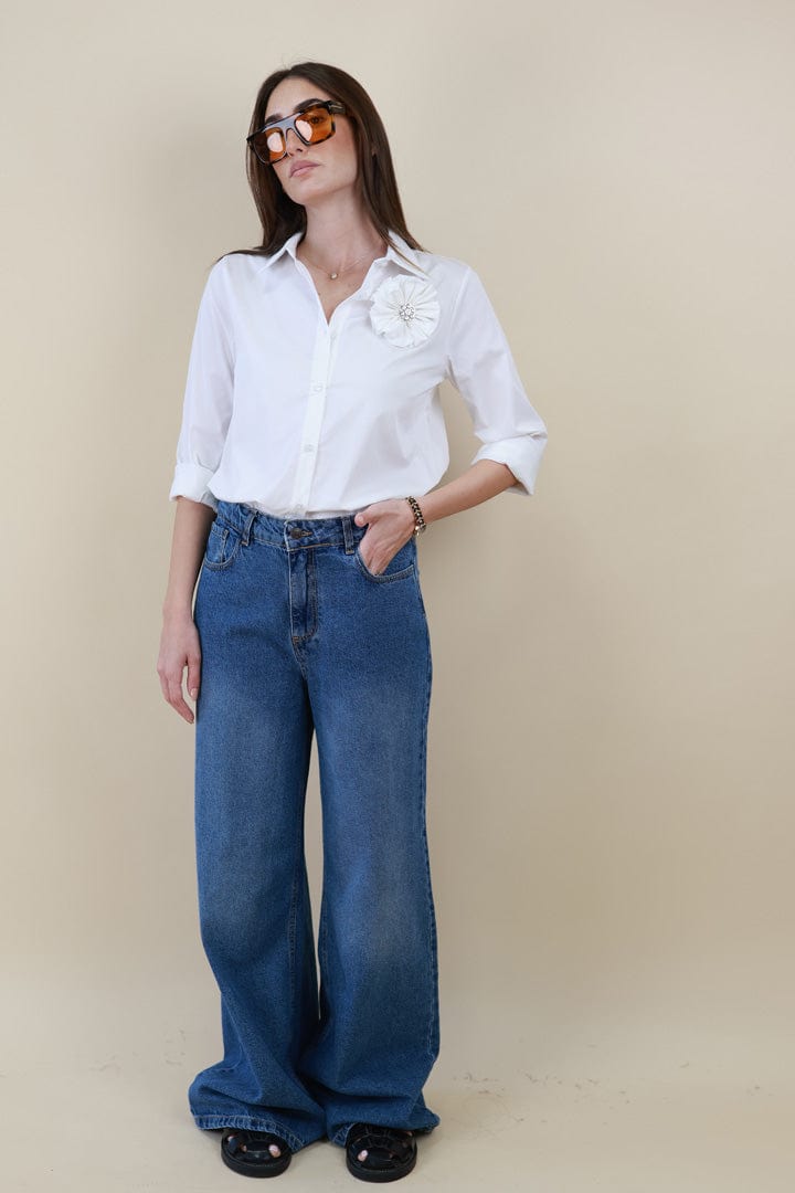 BUTTON SHIRT WITH PIN