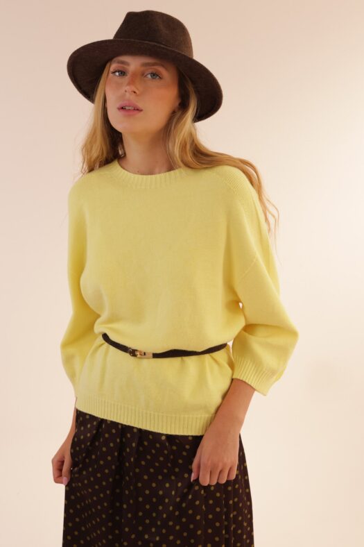 3/4 SLEEVES STRAIGHT KNIT