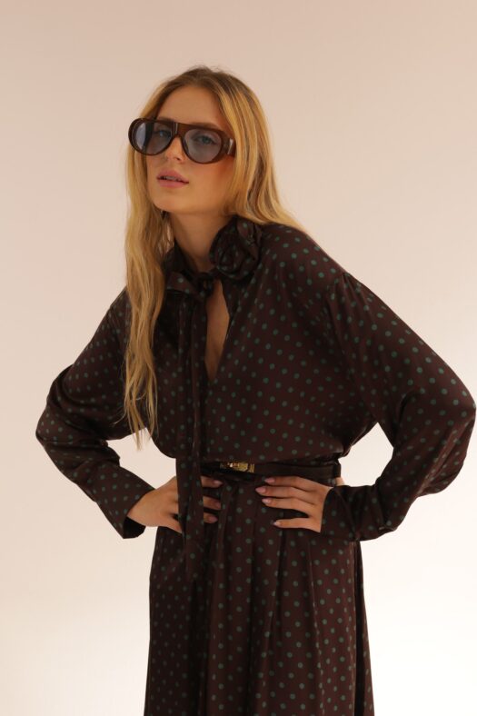 POLKA DOT BLOUSE TIE